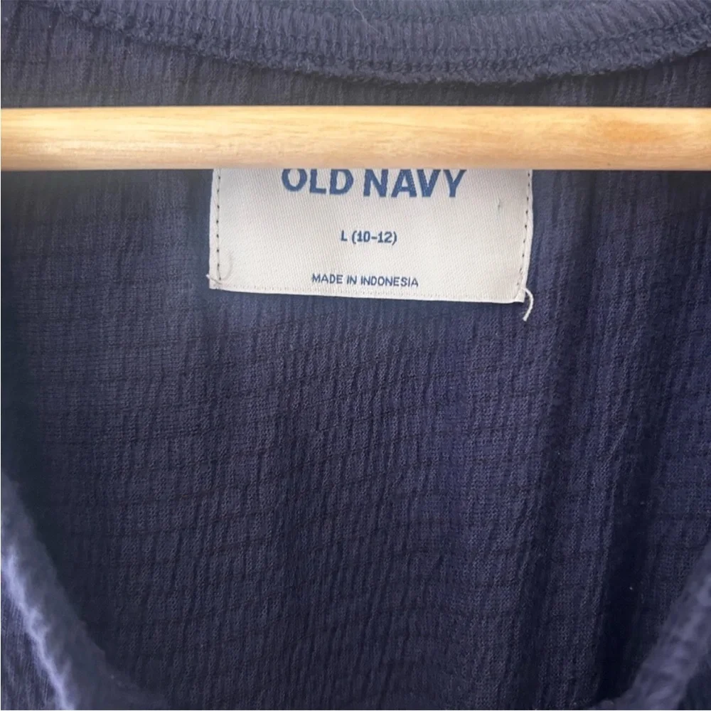Old Navy Girls Navy Blue Casual Pocket Dress Size Large